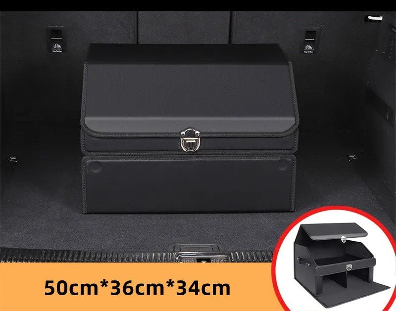 Car Trunk Organizer – Stylish Leather Storage Bag for Easy Tidying