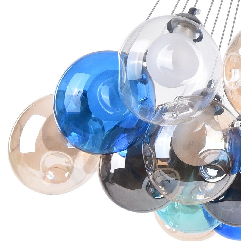 Contemporary Multi-Color Cluster Bubble Chandelier