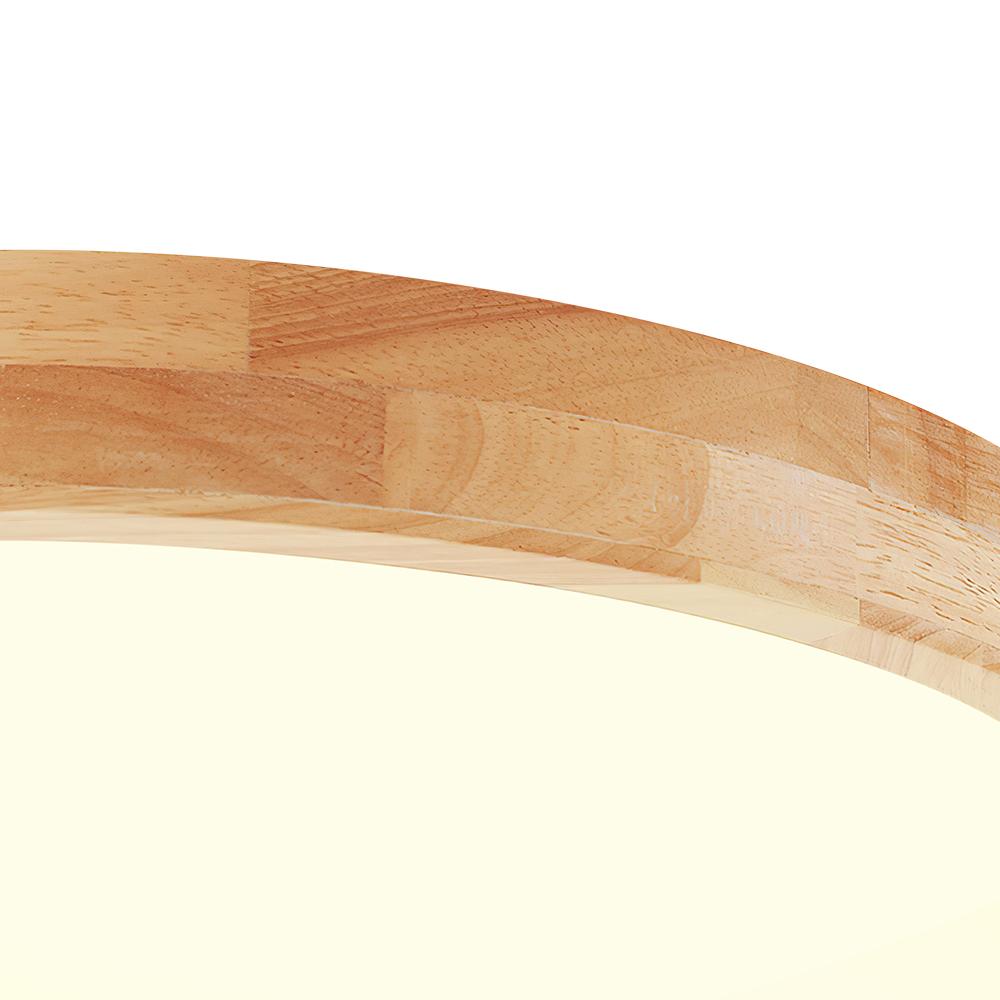 Nordic Wooden Round LED Flush Mount