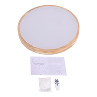 Nordic Wooden Round LED Flush Mount