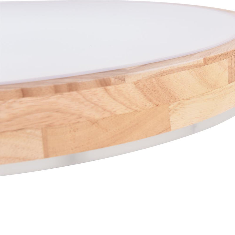 Nordic Wooden Round LED Flush Mount