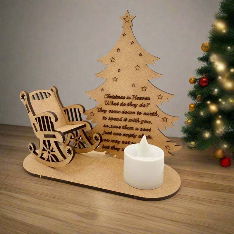 Merry Christmas in Heaven" Tealight Candle Holder