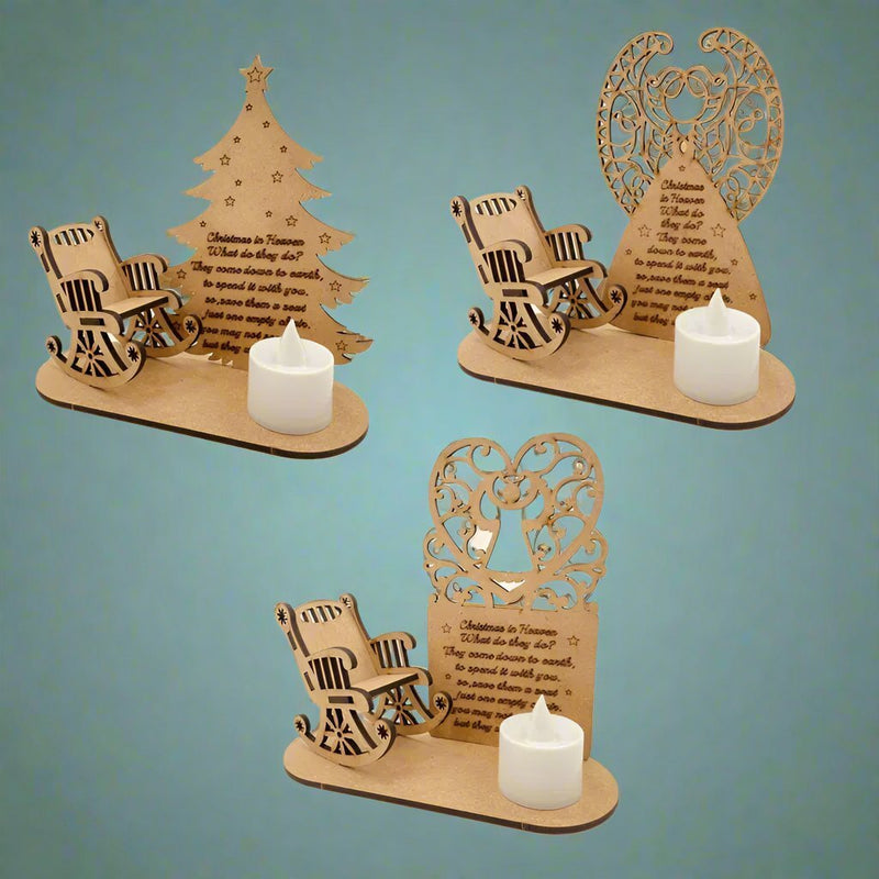 Merry Christmas in Heaven" Tealight Candle Holder