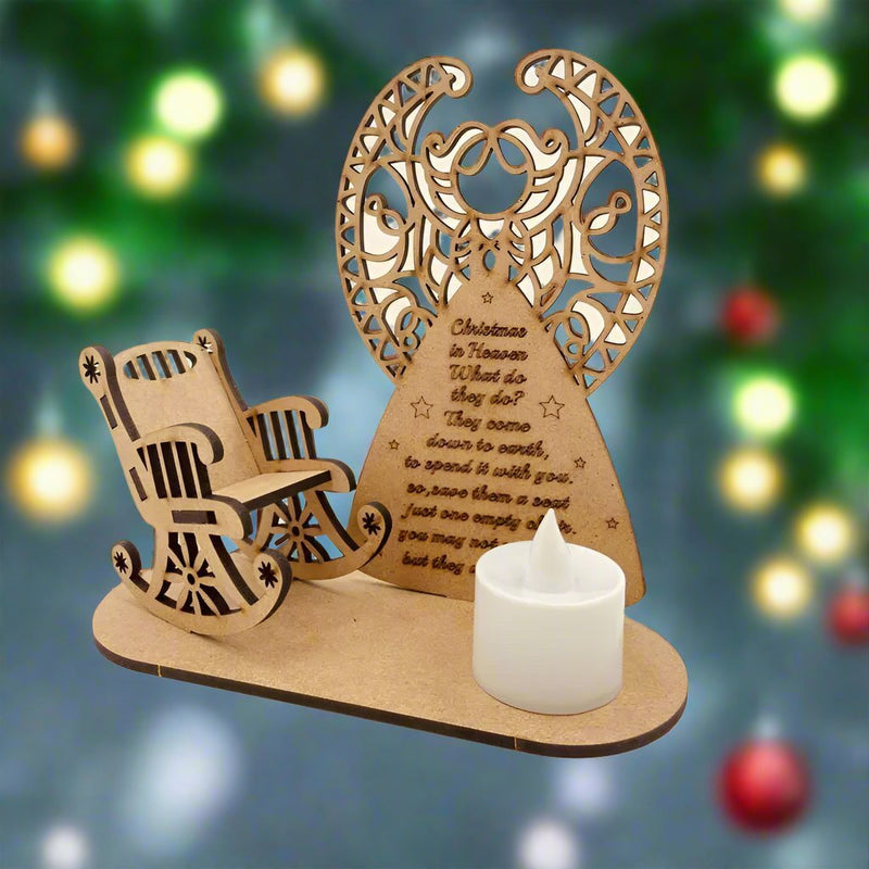 Merry Christmas in Heaven" Tealight Candle Holder