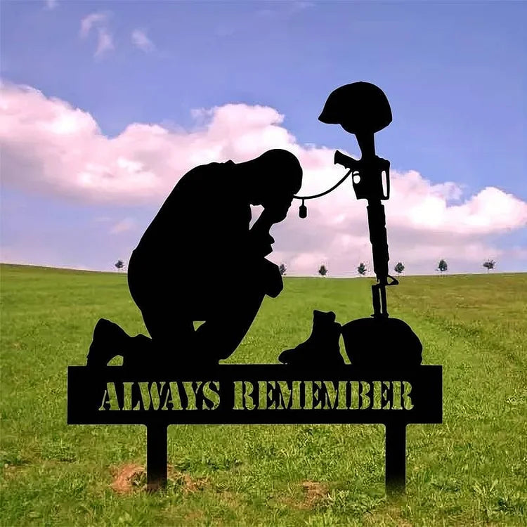 Memorial Metal Plaque For Fallen Soldiers | Always Remember