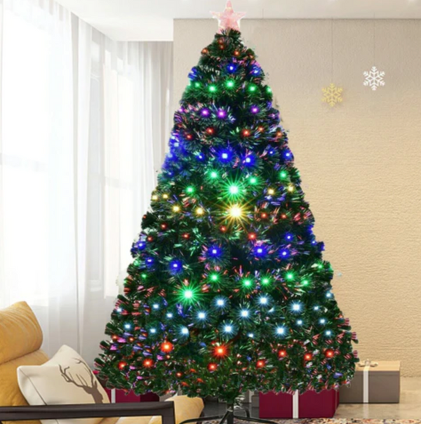 Large Pre-Lit Artificial Christmas Tree