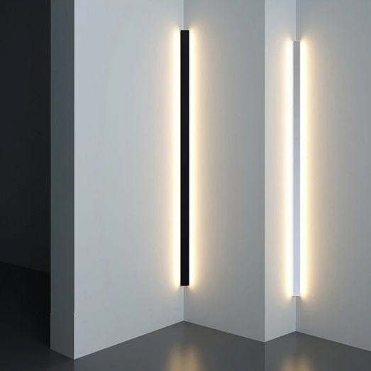 Minimalistische lineare Wandleuchte mit LED-Atmosphärenbeleuchtung 