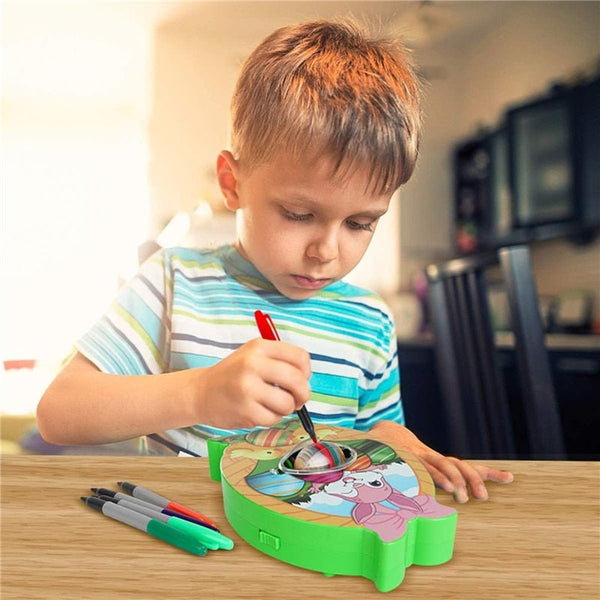 Easter Egg Decorating Kit - DIY Egg Spinner Machine for Children