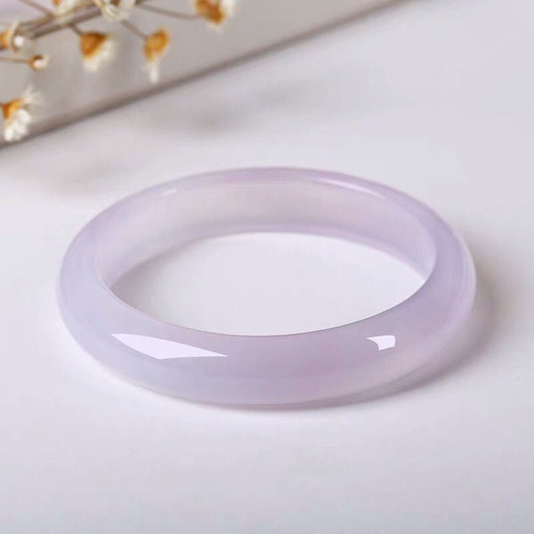 Natural Purple Jade Protection Bracelet Bangle