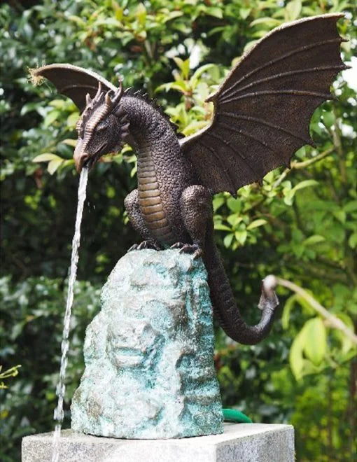 Fire-breathing Dragon Sculpture Waterscape