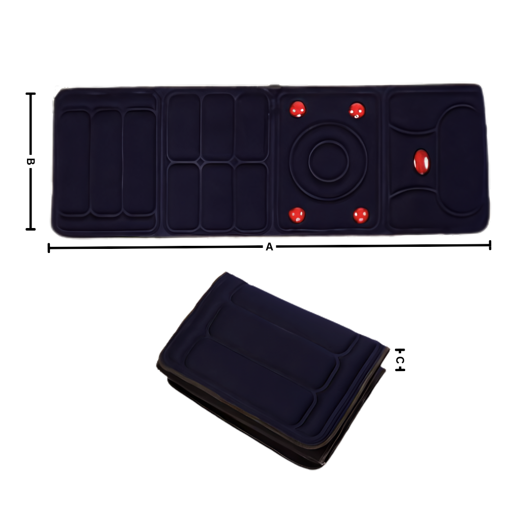 Full Body Heated Massage Pad - Vibration Back Massage Mat