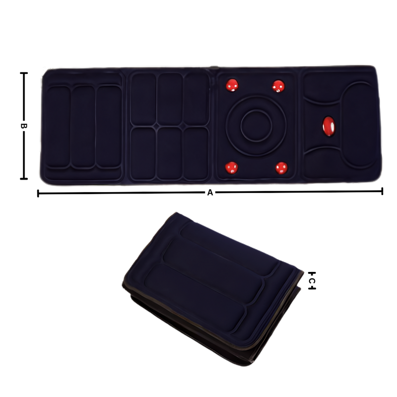 Full Body Heated Massage Pad - Vibration Back Massage Mat