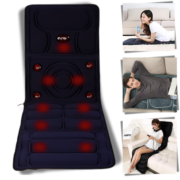 Full Body Heated Massage Pad - Vibration Back Massage Mat