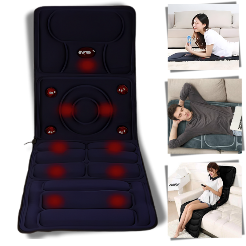 Full Body Heated Massage Pad - Vibration Back Massage Mat