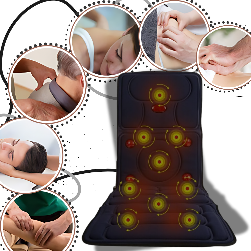 Full Body Heated Massage Pad - Vibration Back Massage Mat