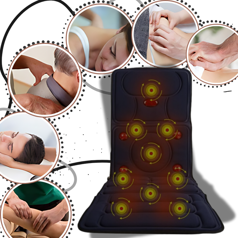 Full Body Heated Massage Pad - Vibration Back Massage Mat