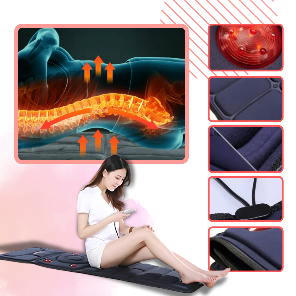 Full Body Heated Massage Pad - Vibration Back Massage Mat