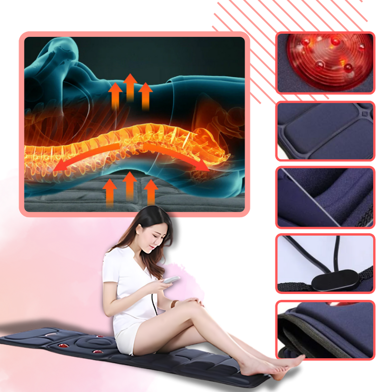 Full Body Heated Massage Pad - Vibration Back Massage Mat