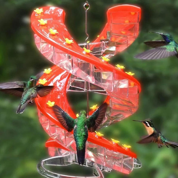 Helix Hummingbird Feeder - Bird Feeders Hanging Attracting Birds for Patio, Garden, Yard