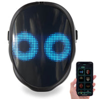 Customizable LED Smart Mask with Lights for Parties & Cosplay