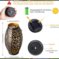 Solarbetriebene bronzefarbene antike LED-Solarlaternen