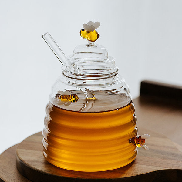 Einzigartiges Honigglas aus Glas