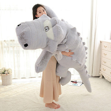 Oversized Crocodile Plush Pillow