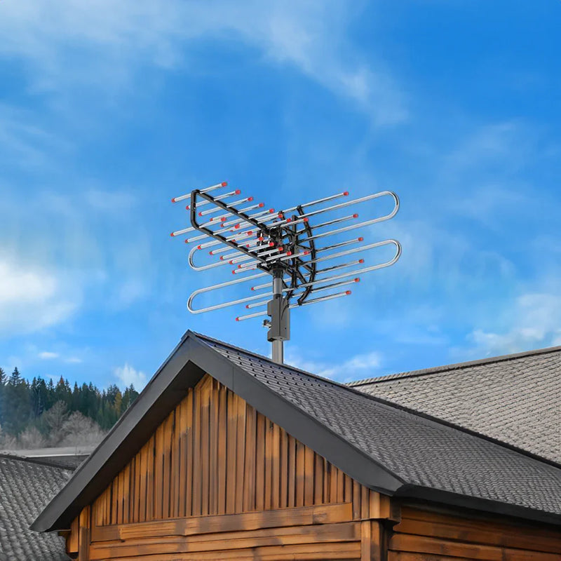 Outdoor Long Range 500+ Mile TV Antenna with UHF/VHF/FM Radio