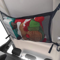 Portable Car Ceiling Space Saver Storage Net | Double-Layer Mesh Storage Organizer