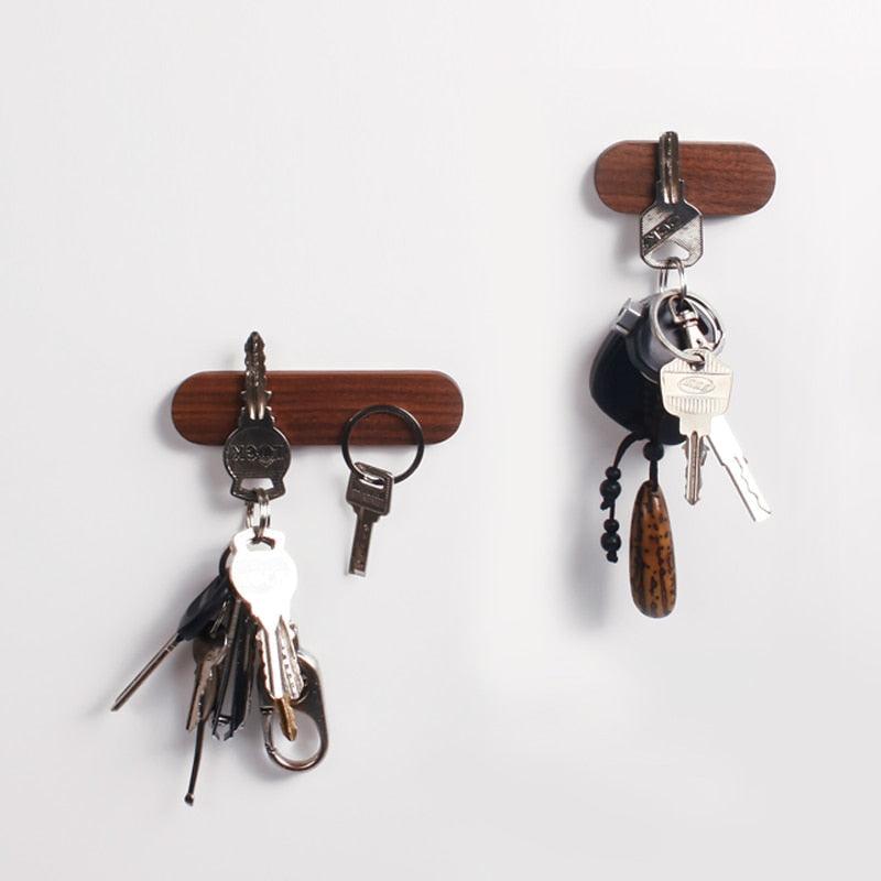 Magnetic Wooden Wall Key Holder