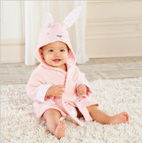 Cute Hooded Animal Bath Towel Robes for Kids