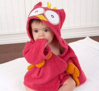 Cute Hooded Animal Bath Towel Robes for Kids