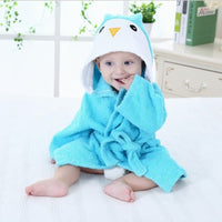 Cute Hooded Animal Bath Towel Robes for Kids