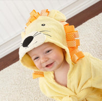 Cute Hooded Animal Bath Towel Robes for Kids