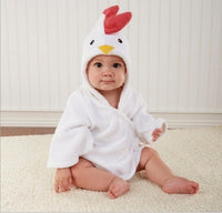 Cute Hooded Animal Bath Towel Robes for Kids