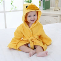 Cute Hooded Animal Bath Towel Robes for Kids