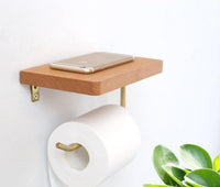 Multipurpose Wooden Toilet Roll Holder