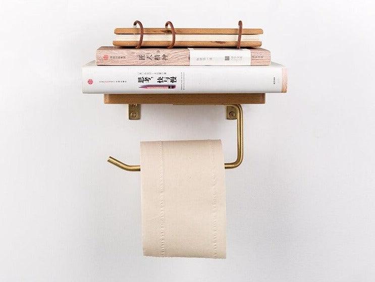 Multipurpose Wooden Toilet Roll Holder