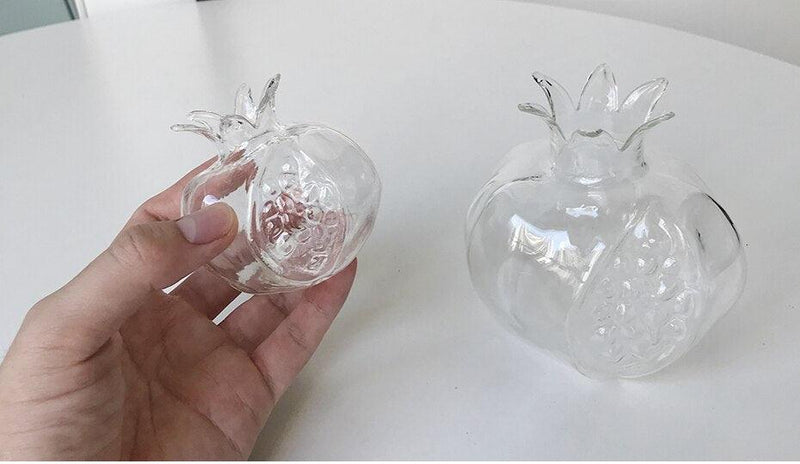 Granatapfel-Vase aus Glas für die Hydrokultur