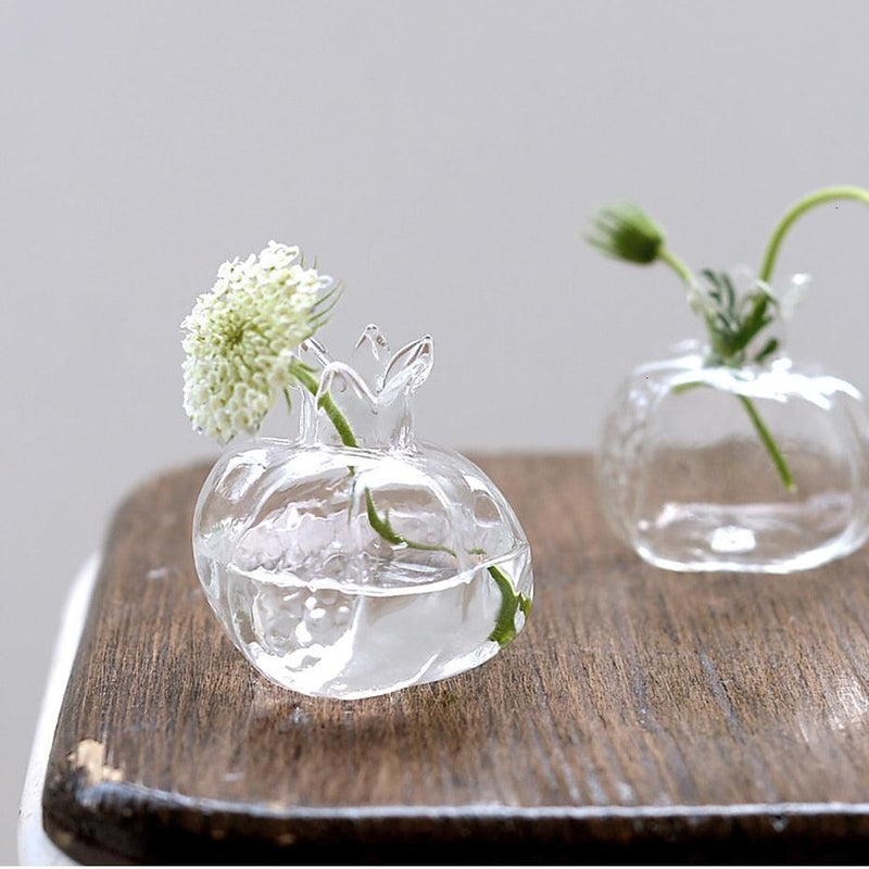 Granatapfel-Vase aus Glas für die Hydrokultur