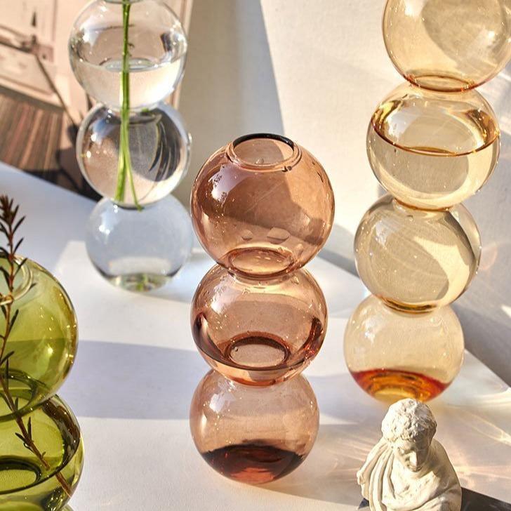 Modern Crystal Glass Bubble Vase
