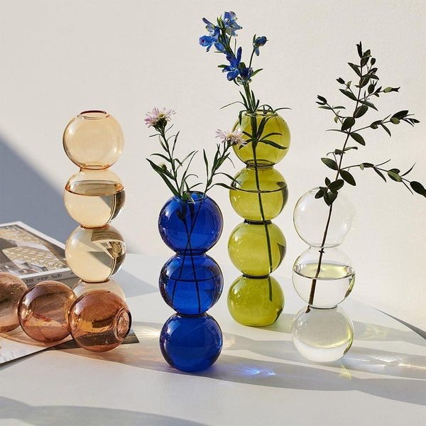 Modern Crystal Glass Bubble Vase
