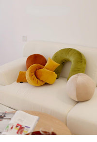 Soft Retro Shapes Pillow