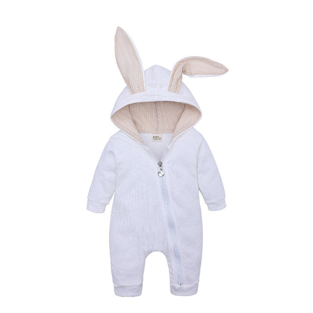 Cute Hooded Bunny Baby Onesie for Cozy Comfort