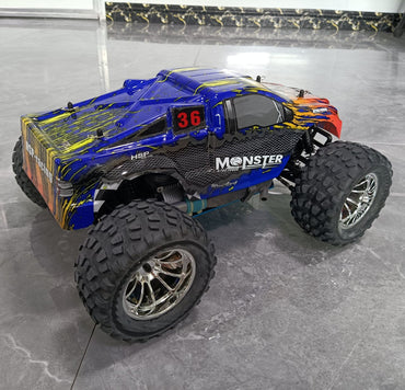 Schneller RC-Benzin-Nitro-Offroad-Monstertruck im Maßstab 1:10 mit zwei Geschwindigkeiten