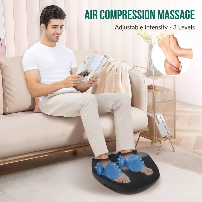 3-in-1 Foot Massager with Heat, Air Compression & Shiatsu Kneading