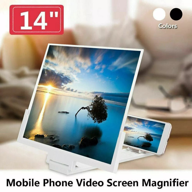 14" 3D Smartphone Screen Magnifier – Mobile Phone Amplifier Stand