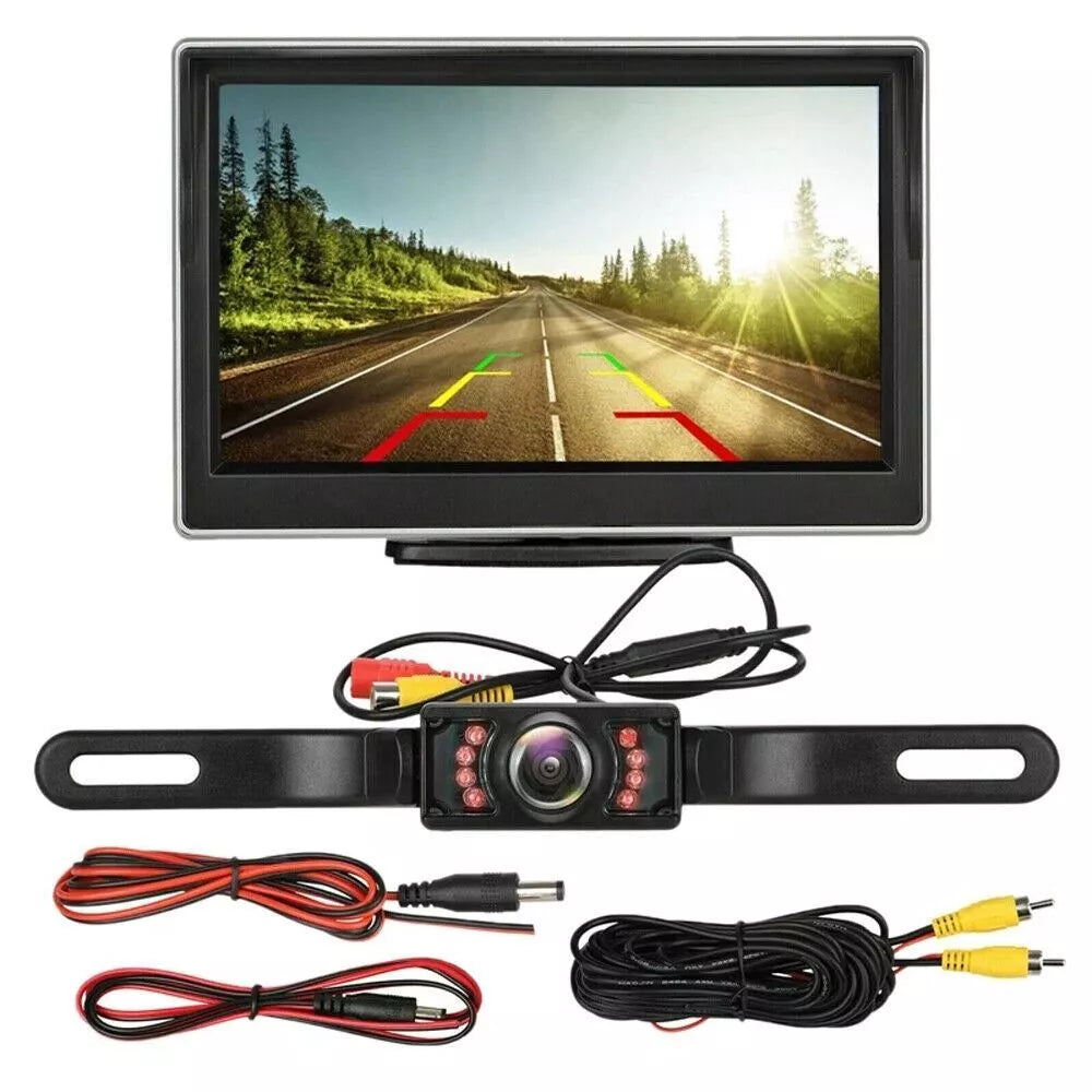 Wireless HD Backup Camera System with Night Vision + 5" Monitor