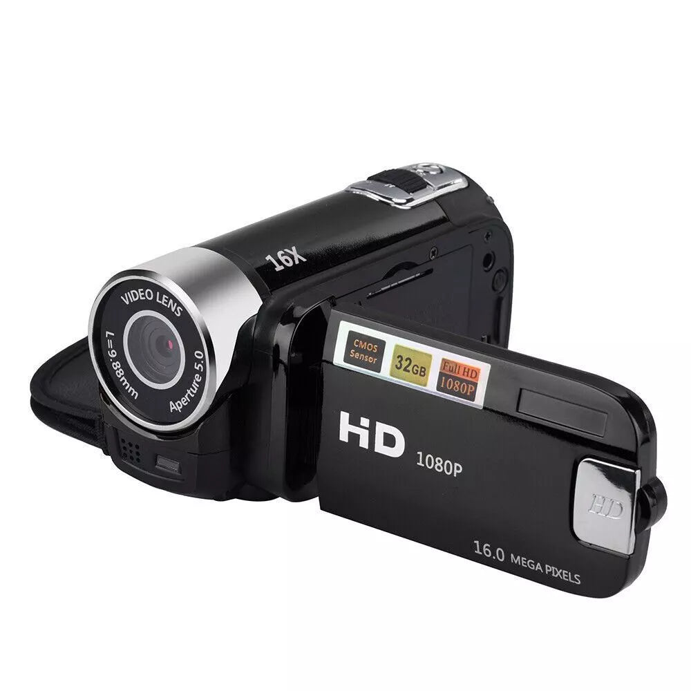 1080P HD Camcorder Digital Video Camera with 24MP, 16X Zoom, TFT LCD & Night Vision