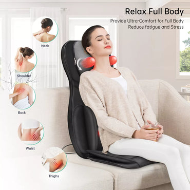 Premium Full Body Massage Seat with Heat, Air Compression & Shiatsu Therapy